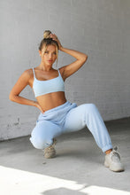 Load image into Gallery viewer, Baby Blue Crop Top With Sweatpants
