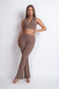 Knit Halter Top And Pants Set