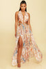 Swirl Print Maxi Dress
