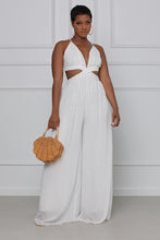 Load image into Gallery viewer, Solid White Chiffon Jumpsuit
