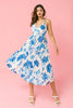 Blue Floral Print Dress