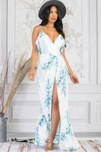 Load image into Gallery viewer, V-Neck Maxi Dress with Front Slit - soleilfashion